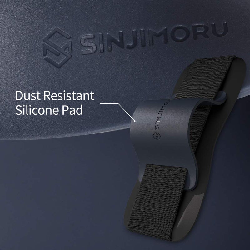 سينجيمورو Sinjimoru Silicone Mobile Phone Finger Grip Holder with Kickstand Function, Cell Phone Grip Strap for Back of Phones. Sinji Grip Silicone, Black. - Image 5