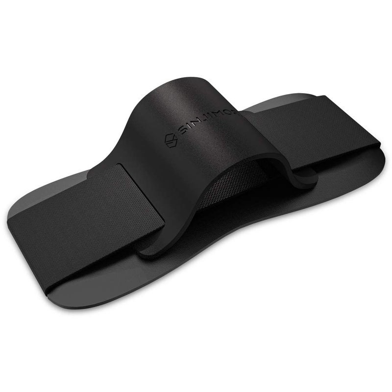 سينجيمورو Sinjimoru Silicone Mobile Phone Finger Grip Holder with Kickstand Function, Cell Phone Grip Strap for Back of Phones. Sinji Grip Silicone, Black. - Image 2