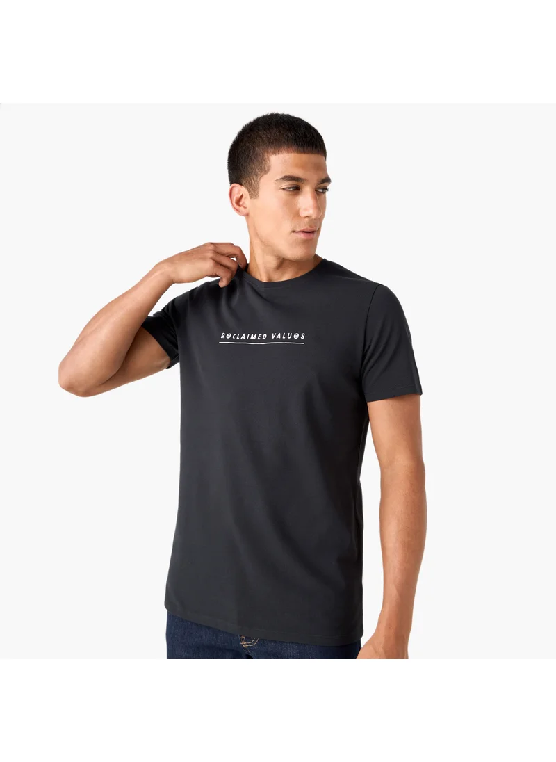 ايكونيك Iconic Typographic Print T-shirt