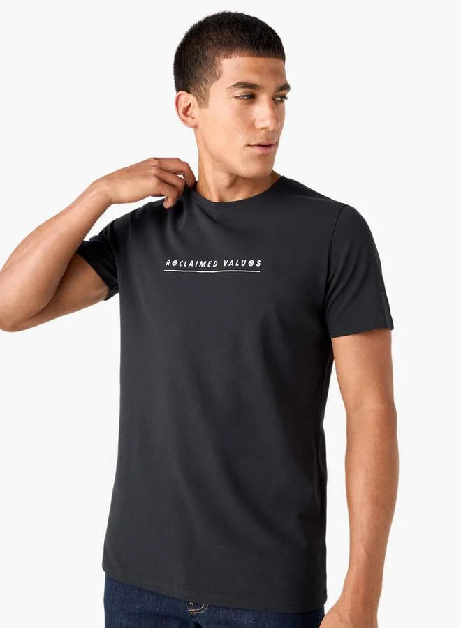 Iconic Iconic Typographic Print T-shirt