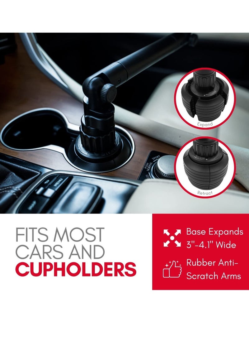 Cup Holder Tray for Car  Adjustable Car Tray Table  Perfect Car Food Tray for Eating with Phone Slot and Swivel  Car Organizer  Road Trip Essential Car Travel Accessories Gadgets - Image 5