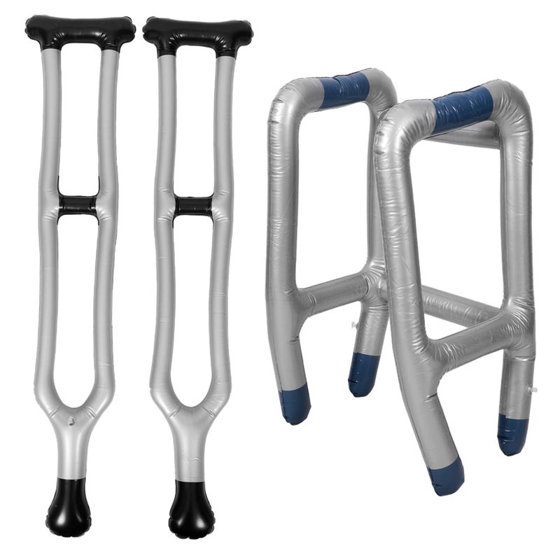 Inflatable PVC Walking Stick Crutch Lightweight Easy Carry Stage Prop Birthday Party - Image 2