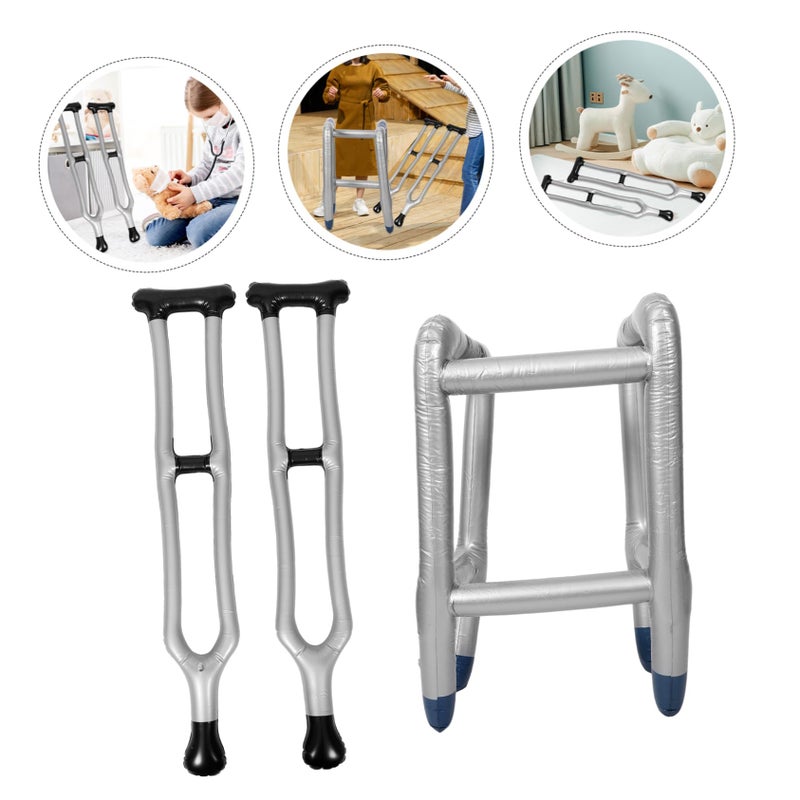 Inflatable PVC Walking Stick Crutch Lightweight Easy Carry Stage Prop Birthday Party - Image 4