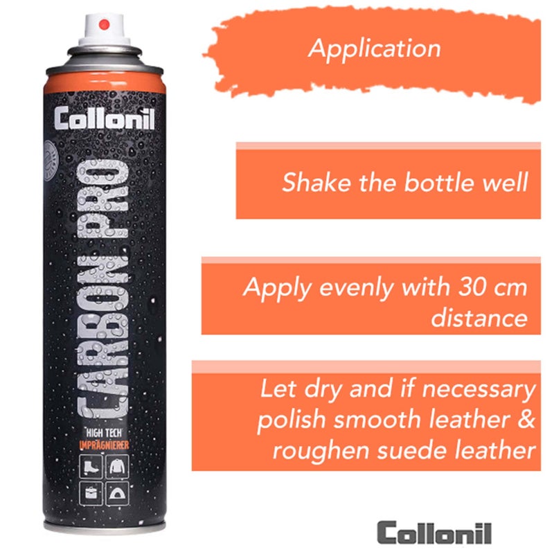 Collonil Carbon Pro Shoe Protector Spray Waterproof Spray for Shoes, Boots, Uggs and More Shoe Types | for Nubuk, Mesh, Leather, Plastic, Suede & More Materials | 400ml / 9.7 OZ - Image 3
