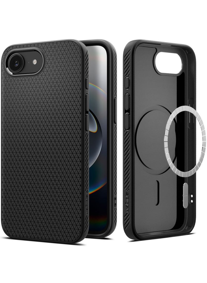 Spigen Liquid Air for iPhone 16e Case Cover [MagSafe compatible] (2025) - Matte Black  - Image 1