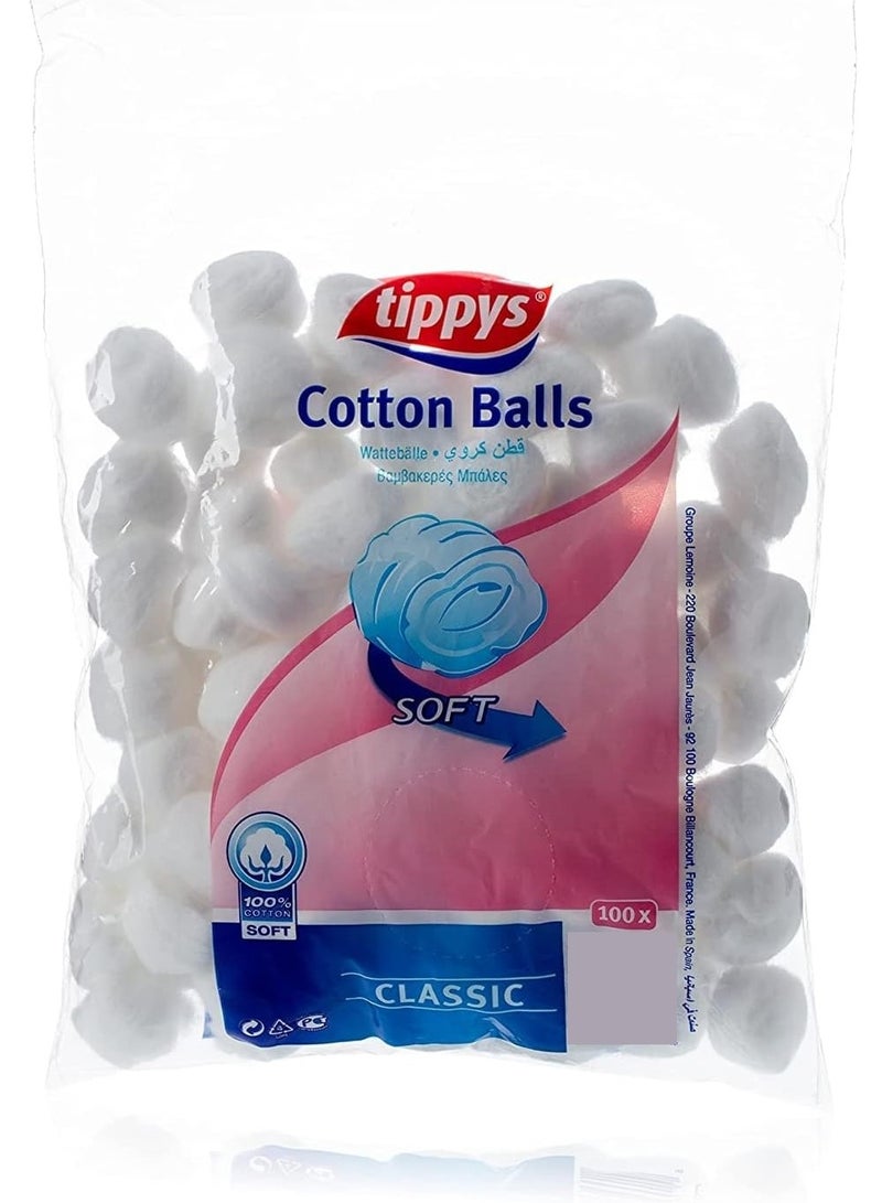 Tippys Cotton Balls Classic 100 Pcs Pack - Image 3