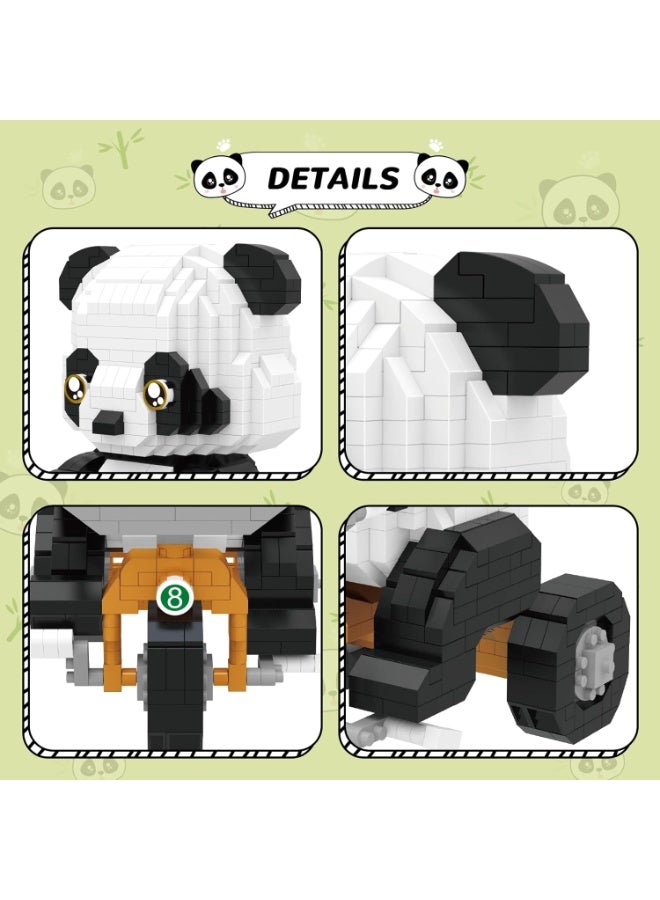باندا ميكرو ميني بناء لعبة الطوب للبالغين، 1064 جهاز كمبيوتر شخصي صغير كتل البناء الحيوانات مجموعات لحقائب Goodie، حزب المفضلات للفتيان البنات 12 + 14 +، هدية عيد ميلاد عيد الميلاد للأطفال، جوائز الكرنفال - Image 3