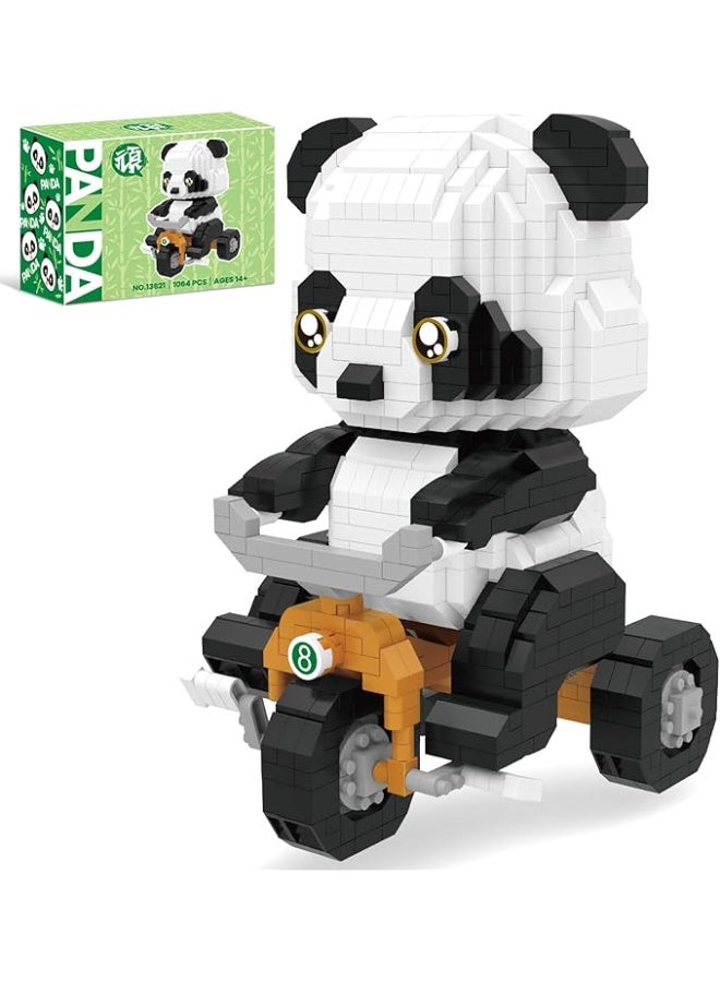 باندا ميكرو ميني بناء لعبة الطوب للبالغين، 1064 جهاز كمبيوتر شخصي صغير كتل البناء الحيوانات مجموعات لحقائب Goodie، حزب المفضلات للفتيان البنات 12 + 14 +، هدية عيد ميلاد عيد الميلاد للأطفال، جوائز الكرنفال - Image 1