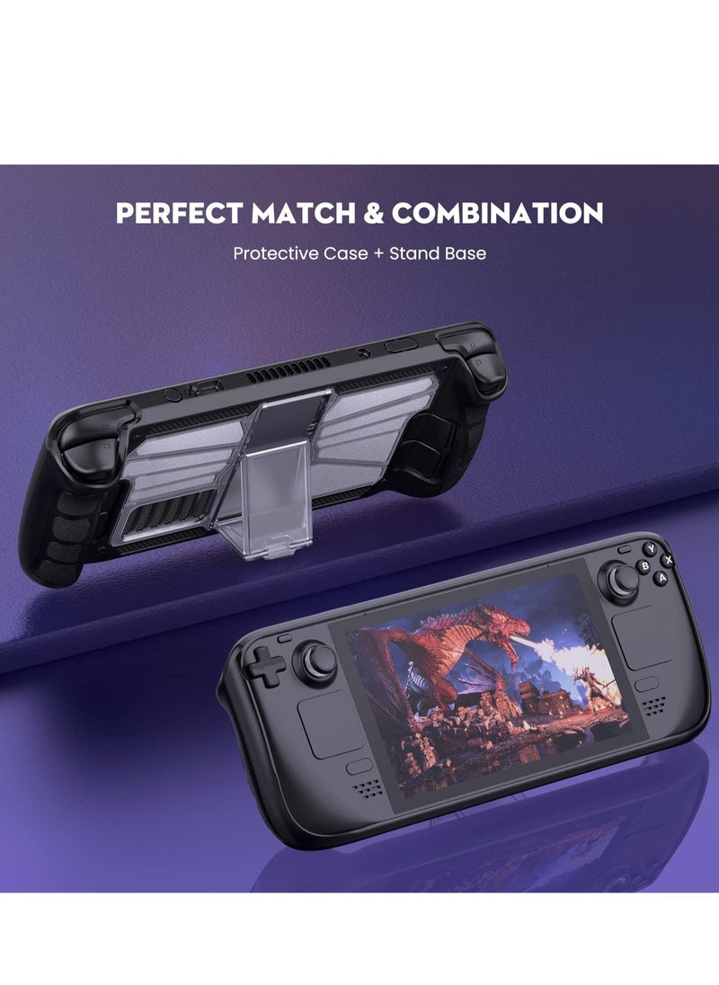 Excefore - Steam Deck Protective Case, Silicone Case for Steam Deck, TPU Cover Case with Adjustable Stand Base, Compatible with Steam Deck Shock-Absorption, Non-Slip and Anti-Scratch Design - Image 1