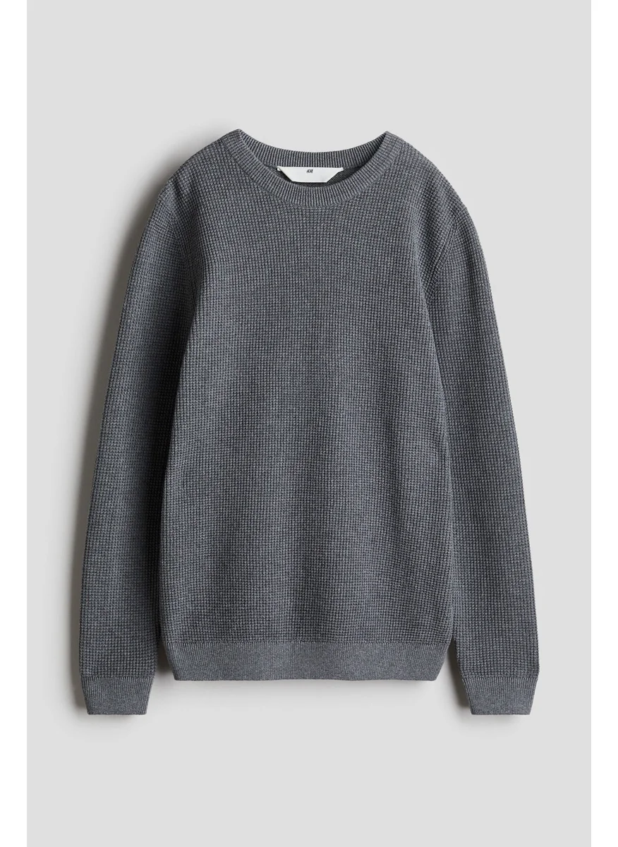 اتش اند ام Textured-Knit Jumper