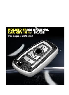 OUYoo OUYoo Suitable for BMW key fob,Advanced soft TPU key box is compatible with X1 X3 X4 X5 X6 1 2 4 5 6 7 M3 M5 M6 GT3 GT5 G30 F10 F15 F16 F20 series smart key,With a key chain.（Red）  - Image 3