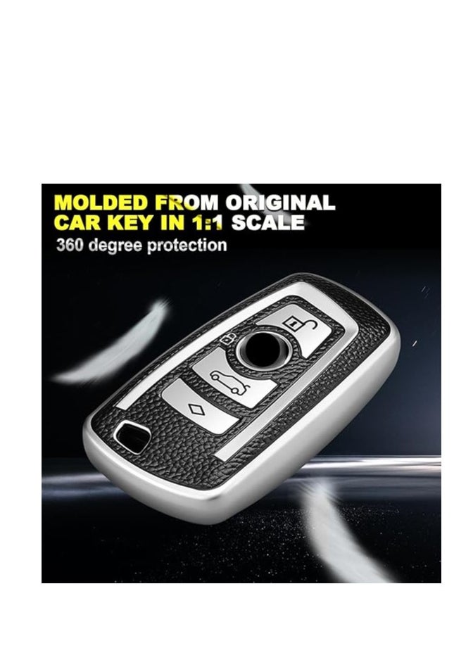 OUYoo - OUYoo Suitable for BMW key fob,Advanced soft TPU key box is compatible with X1 X3 X4 X5 X6 1 2 4 5 6 7 M3 M5 M6 GT3 GT5 G30 F10 F15 F16 F20 series smart key,With a key chain.（Red） - Image 1