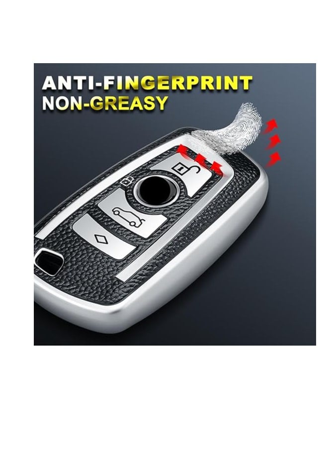 OUYoo - OUYoo Suitable for BMW key fob,Advanced soft TPU key box is compatible with X1 X3 X4 X5 X6 1 2 4 5 6 7 M3 M5 M6 GT3 GT5 G30 F10 F15 F16 F20 series smart key,With a key chain.（Red） - Image 1