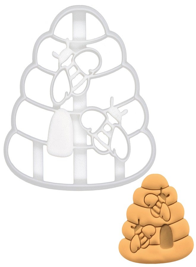 Bakerlogy قطاعة بسكويت على شكل خلية نحل مع نحل، قطعة واحدة - بيكرلوجي - Image 1