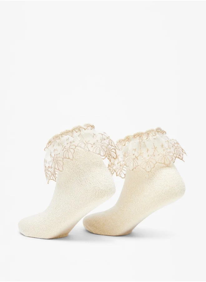 Flora Bella By Shoexpress Frill Detail Socks
