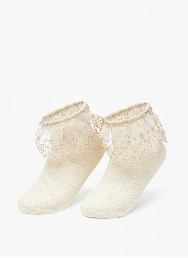 Flora Bella By Shoexpress Frill Detail Socks