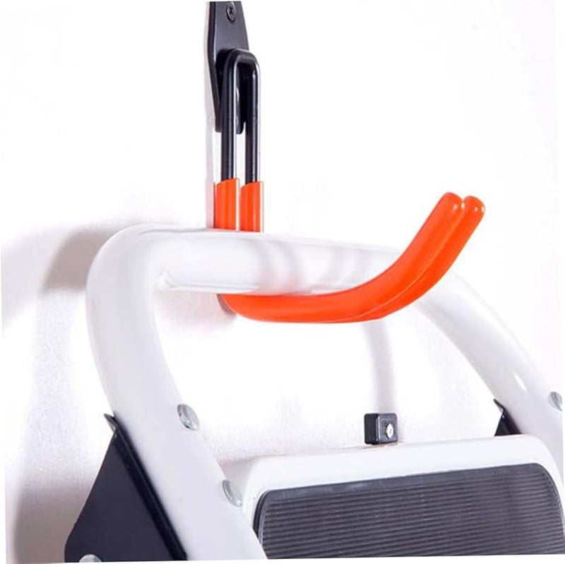 خطافات مرآب برتقالية ثقيلة 2 قطعة تخزين مثبتة على الحائط للسلالم والأدوات - Image 5