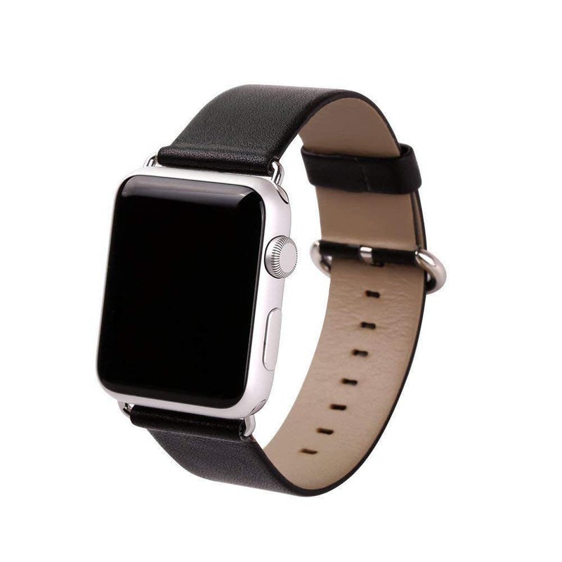 eWINNER Thin Smooth Leather Strap Compatible with Apple Watch Ultra 2/Ultra/Series 9–1/SE – 38mm–49mm Replacement Band for Men & Women - Image 1
