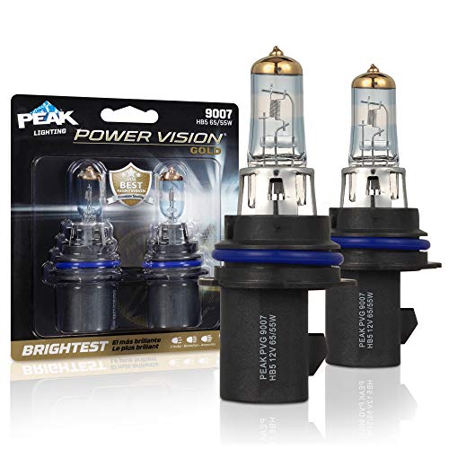 PEAK Power Vision Gold Automotive High Performance 9007/HB5 65/55W Headlights (2 Pack) - Image 1