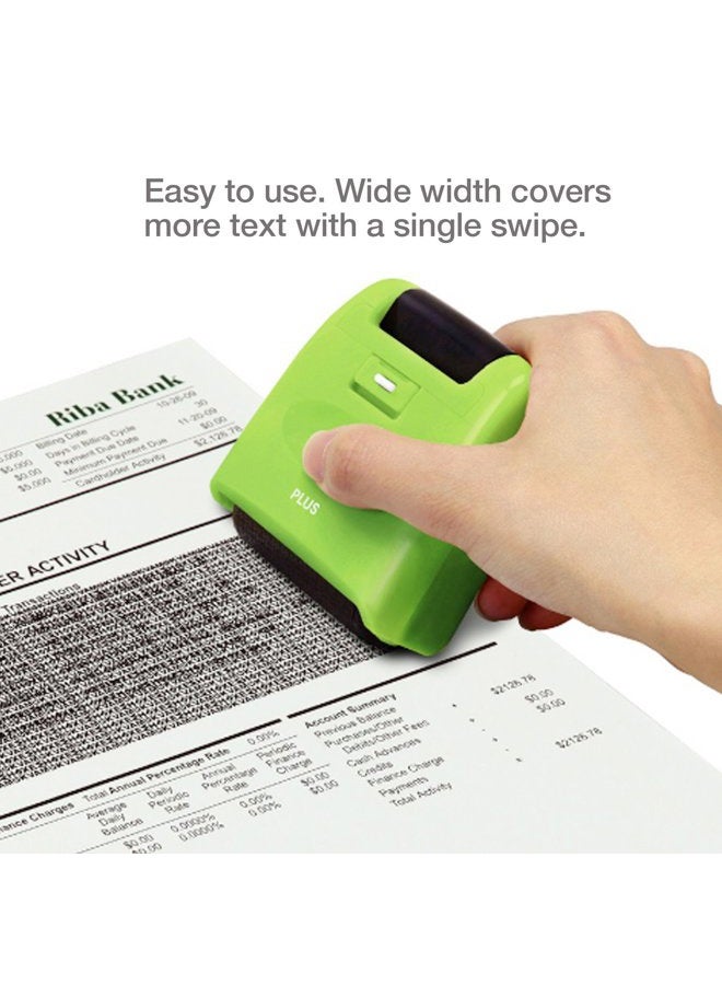 Plus Identity Theft Prevention Security Stamp Wide Roller Security Stamp Kits (Green) - Image 5