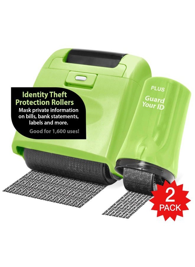 Plus Identity Theft Prevention Security Stamp Wide Roller Security Stamp Kits (Green) - Image 1