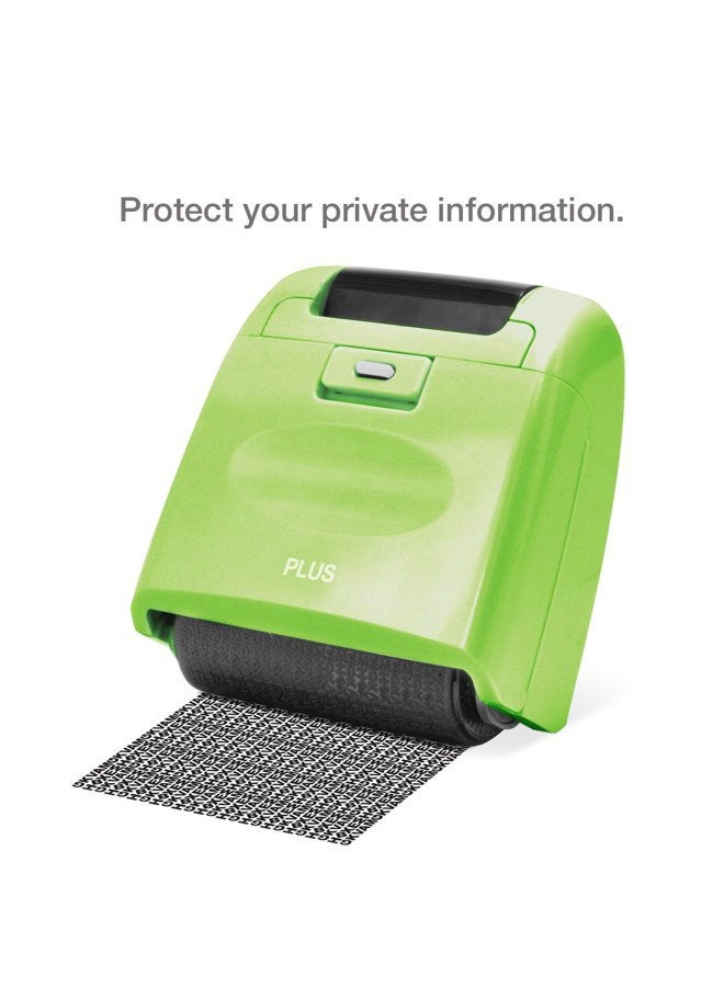 Plus Identity Theft Prevention Security Stamp Wide Roller Security Stamp Kits (Green) - Image 2