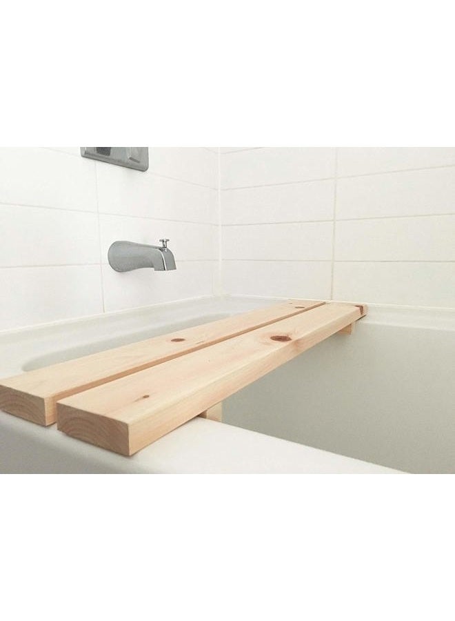 IPPINKA Antibacterial Bathtub Bench/Caddy Made From Hinoki Japanese Cypress Wood - Image 3