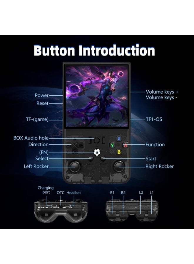 ELTRAZONE 2025 R36MAX Retro Handheld Game Console, 4.0 Inch IPS Screen, Portable Mini Arcade Gaming Player, Linux System, 4000mAh Rechargeable Battery, 64GB Built-in Games, Black - Image 4