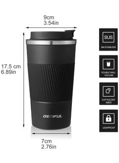 GEMFUL Travel Coffee Mug Stainless Steel Vacuum Ice and Hot Drinks Insulated Tumbler for Home Works  - Image 4