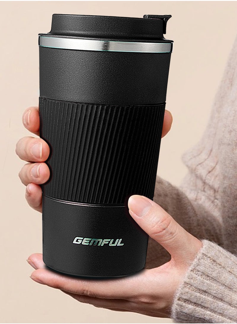 GEMFUL - Travel Coffee Mug Stainless Steel Vacuum Ice and Hot Drinks Insulated Tumbler for Home Works - Image 1
