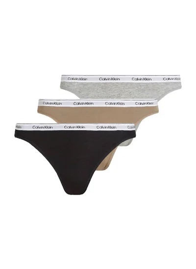 CALVIN KLEIN Women's  3 Pack Low Rise Bikini Briefs , Multicolour - Cotton