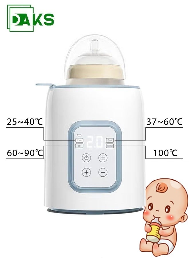 داكس دافئ زجاجة الرضاعة 8 في 1 – تسخين الحليب السريع، جهاز تعقيم بالبخار، سخان الطعام، إيقاف التشغيل التلقائي، مؤقت، يناسب جميع أنواع الزجاجات - Image 1