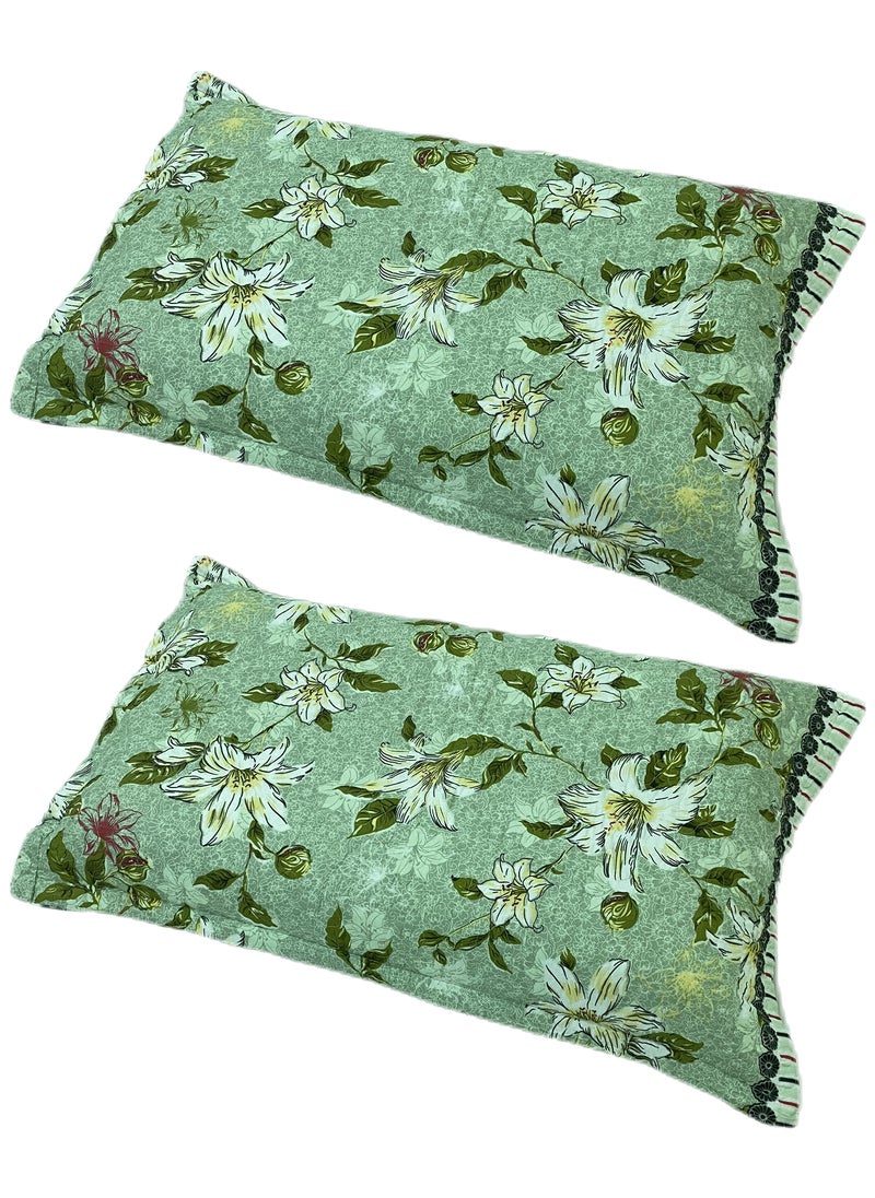 Sleep night Floral 2 Piece Pillow Case Set 50x75cm  - Image 1