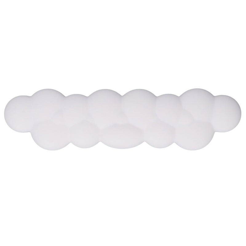 Ergonomic Keyboard Wrist Rest Memory Foam PU Leather Non Slip Base White - Image 2