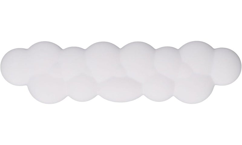 Ergonomic Keyboard Wrist Rest Memory Foam PU Leather Non Slip Base White - Image 1