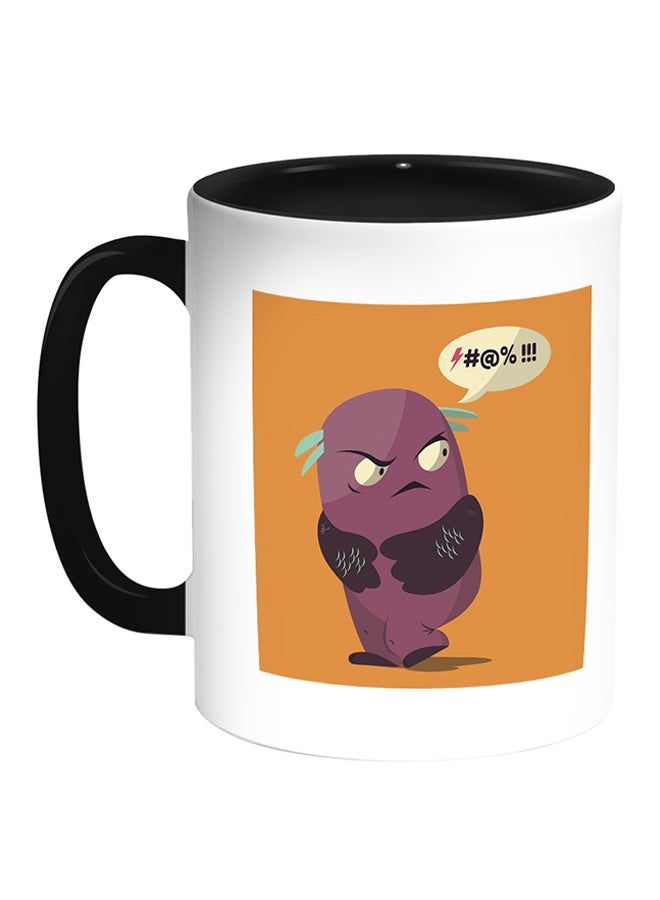 RKN Cartoons Printed Coffee Mug White/Black 11ounce - Image 1