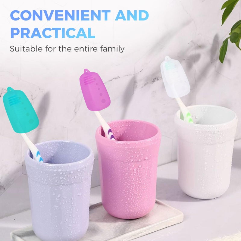 Lapfoon 5 Packs Toothbrush Covers, Silicone Toothbrush Covers Caps for for Electric Toothbrush Replacement Head & Manual Toothbrush, Toothbrush Travel Essentials - Image 4