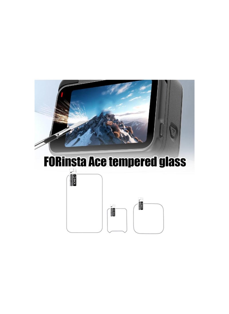 Lens Screen Protector for Insta360 Ace Pro 2,Ultra Clear Tempered Glass Camera Screen Protectors,9H Hardness,Scratch Resistant,Anti-Fingerprint,Easy Installation