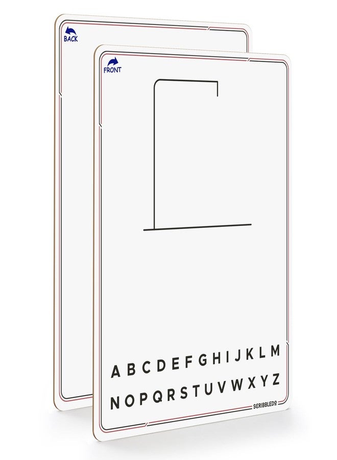 Scribbledo لعبة هانغمان SCRIBBLEDO 9"x12" لوح أبيض مزدوج الجوانب قابل للمسح مع سطح كتابة فارغ ألعاب هانغ مان قابلة لإعادة الاستخدام محمولة قابلة للمسح للرحلات والفصول الدراسية والتعليم المنزلي ومتعة العائلة - Image 1