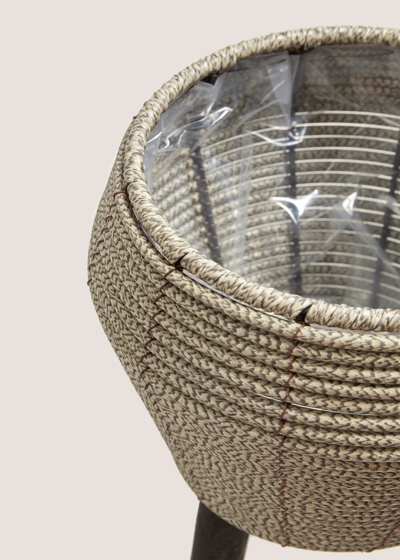 Matalan Grey Woven Small Planter