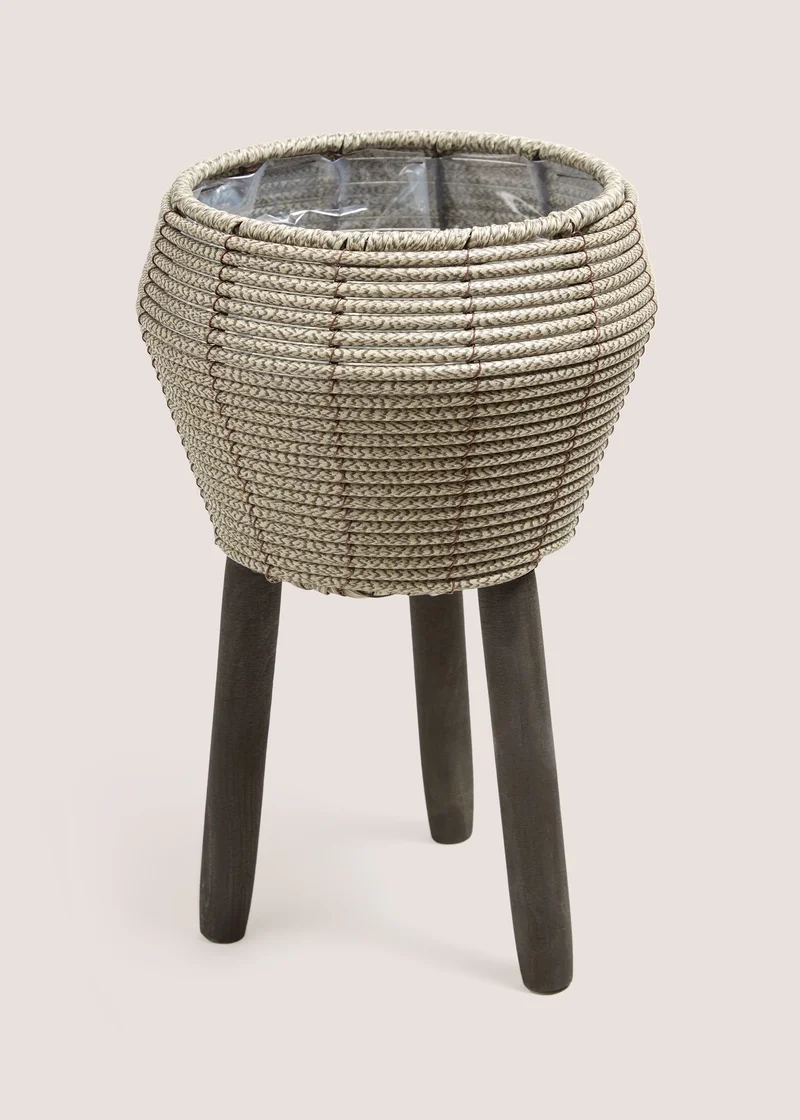 Matalan Grey Woven Small Planter