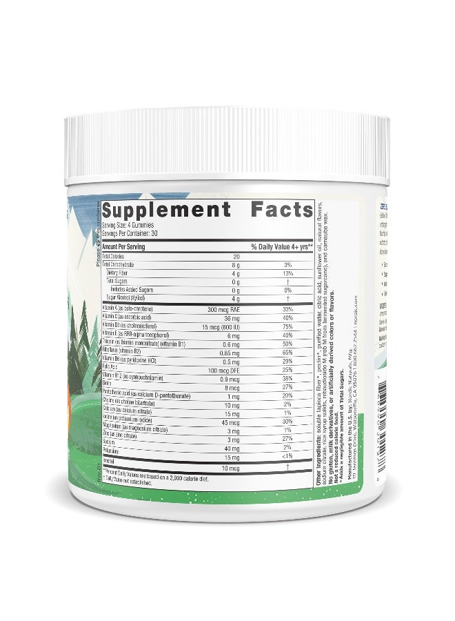 NORDIC NATURALS نوردك ناتشورالز حلوى متعددة الفيتامينات للأطفال بنكهة البرتقال والليمون 120 حبة - Image 4