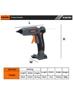 KSEIBI KKP 20V-11, Cordless Glue Gun with 1 Battery 201C, Handheld Electric Power Glue Gun Full Size for Arts & Crafts & DIY,  Kids DIY School Craft Projects and Quick Home Repairs/Grey.  - Image 4