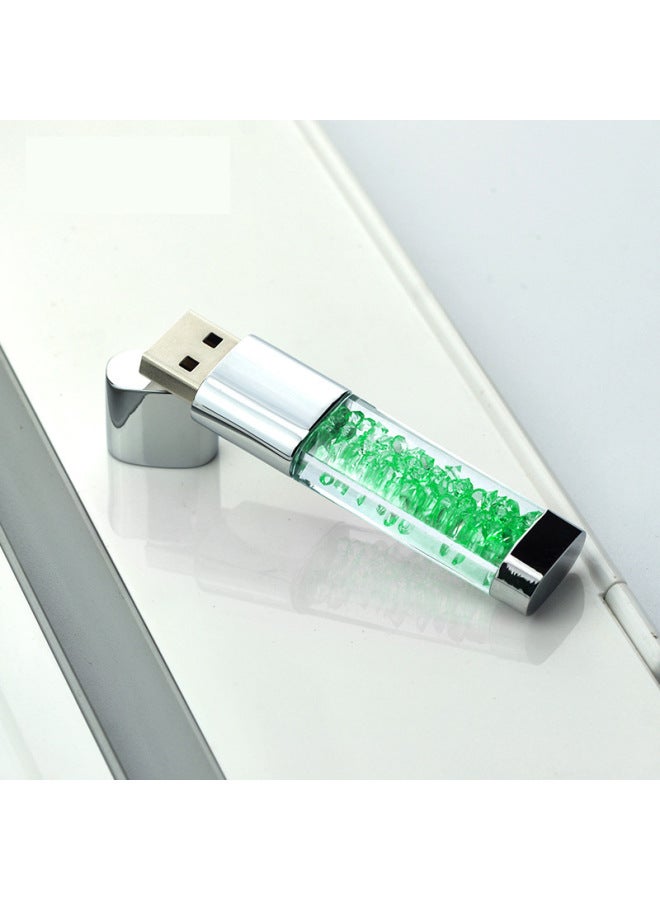 قرص فلاش USB كريستالي معدني إبداعي 32 جرام/16 جرام سيارة موسيقى مؤسسة حدث زفاف شعار قرص فلاش USB - اللون: برتقالي كريستالي - السعة: 32 جيجا بايت  - Image 5