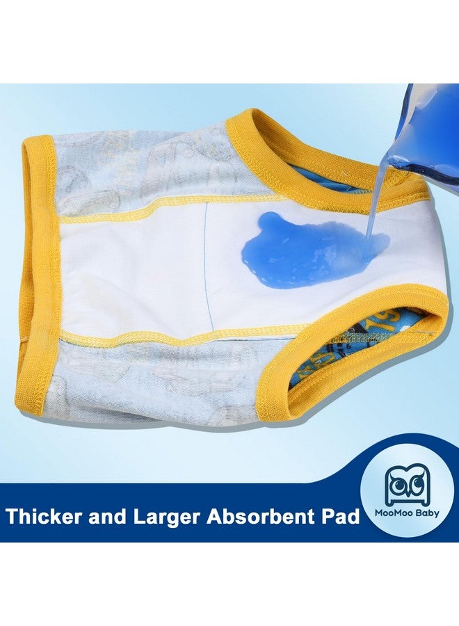 MooMoo Baby Training Underwear 10 Packs Absorbent Potty Training Pants for Boys and Girls Cotton Pee Pants 4T - Image 1