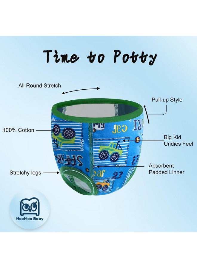 MooMoo Baby Training Underwear 10 Packs Absorbent Potty Training Pants for Boys and Girls Cotton Pee Pants 4T - Image 2