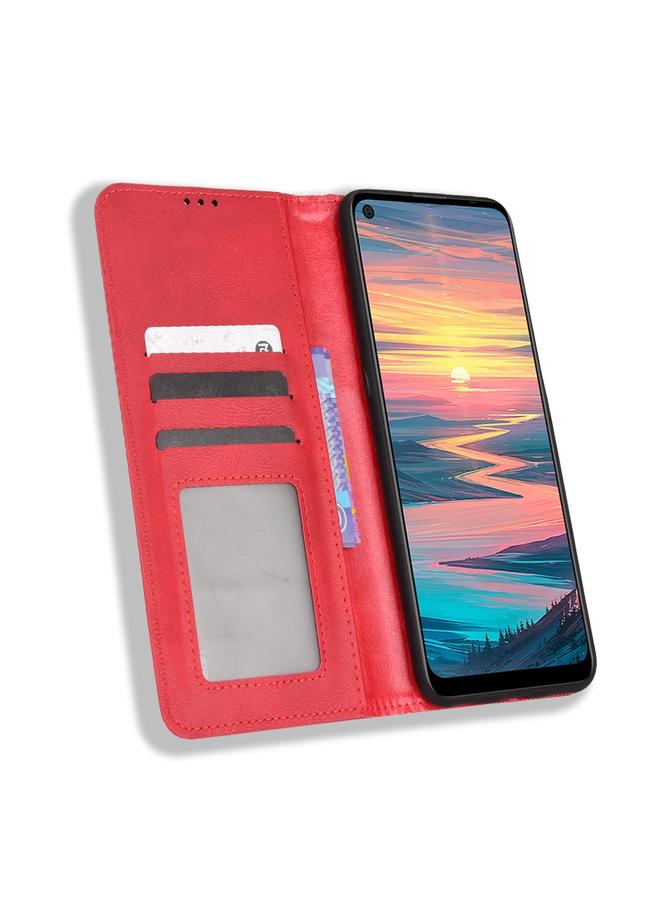 اس-توب جراب لهاتف Oukitel K9 Pro مصنوع من الجلد بمشبك مغناطيسي بتصميم كلاسيكي - Image 5