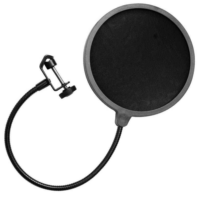 TechBlaze Professional Double Layer Pop Filter for Condenser Microphone Wind Screen/360 ° Flexible Gooseneck Mike pop filter for Podcast Setup Mic Studio Condenser mic - Image 1