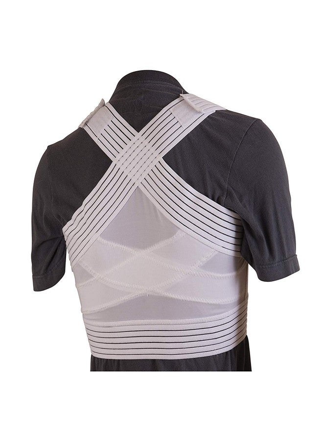DMI Posture Corrector, Unisex, White, Criss-Cross Foam Bands, Extra Large, 46" to 48" Chest Size - Image 1