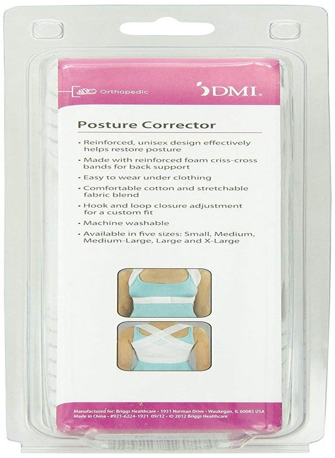 DMI Posture Corrector, Unisex, White, Criss-Cross Foam Bands, Extra Large, 46" to 48" Chest Size - Image 2
